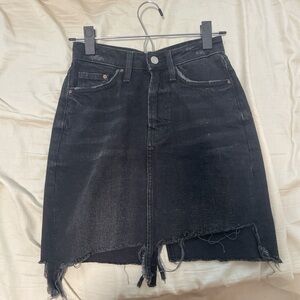 Black Denim Skirt
